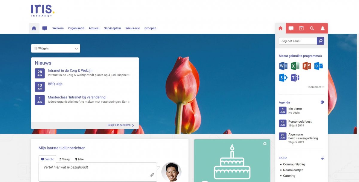 Kijkje onder de motorkamp van digitale werkplek Iris Intranet